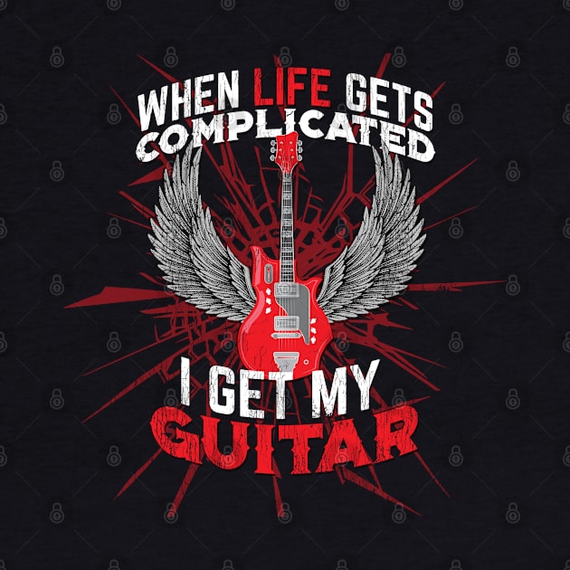 Guitar Player Design - Life is Complicated by Vector Deluxe